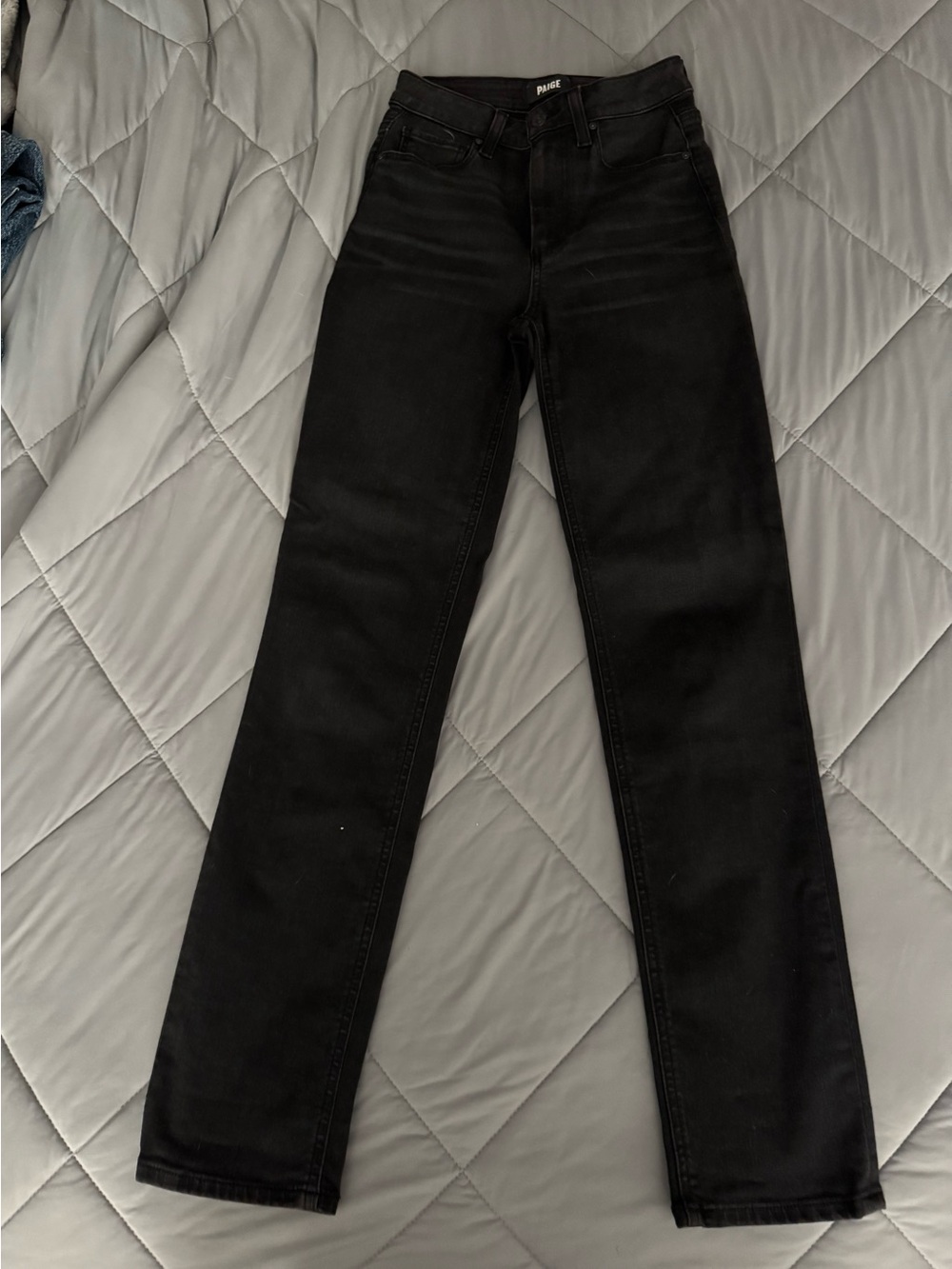 PAIGE women’s Black Straight Jeans - Classic Straight Fit
